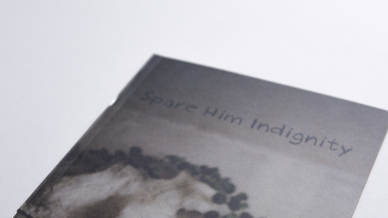 Spare Him Indignity - A6 poetry Zine